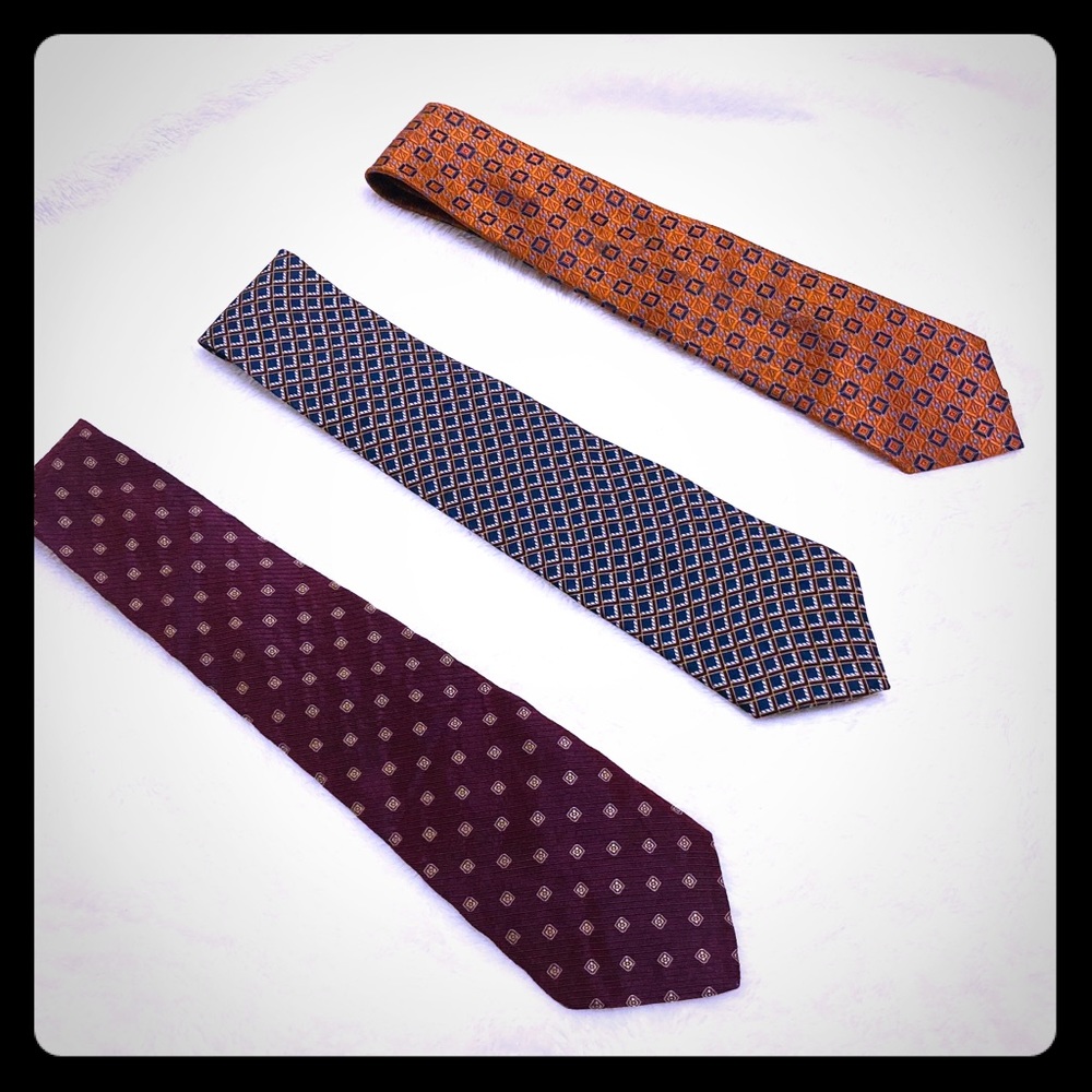 3/$20 Silk Neckties - TOMMY HILFIGER; NEO Bill Blass; CROFT & BARROW